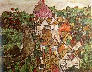 Egon Schiele Landscape at Krumau china oil painting reproduction